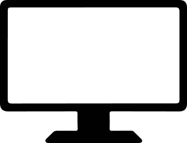 Web Sitesi Tasarımı için Parlak Modern Bilgisayar Monitörü Silueti ResmiComment