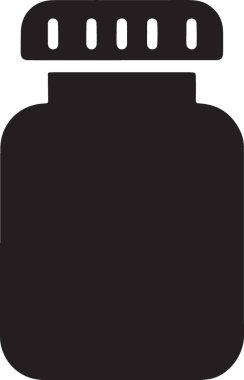 İlaç Şişesi Silueti Çizim Vektörü Grafiği