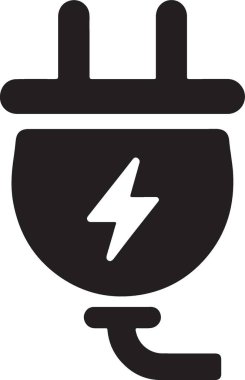 Elektrik prizi Silueti Görüntü Vektör Simgesi Elektrik