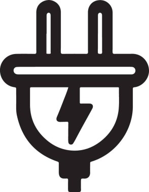 Elektrik prizi Silueti Görüntü Vektör Simgesi Elektrik