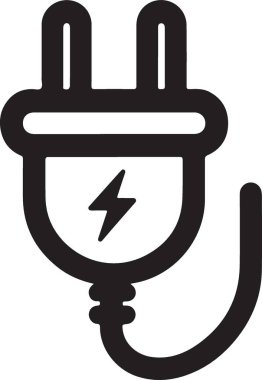 Elektrik prizi Silueti Görüntü Vektör Simgesi Elektrik