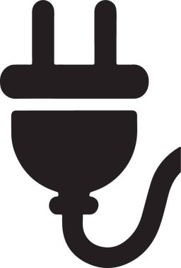 Elektrik prizi Silueti Görüntü Vektör Simgesi Elektrik