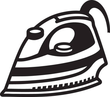 Klasik Demir Siluet Çizimi Basit bir Vektör Tasarımı