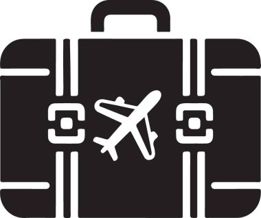 Seyahat Bavulu Siluet Seyahat Planlama ve Tatil Simgesi