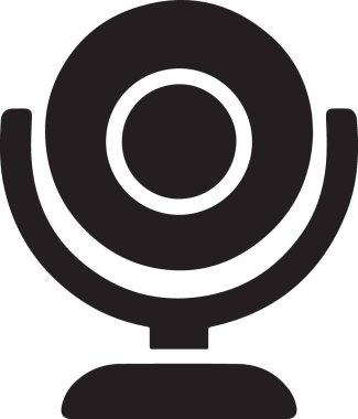 Web siteleri ve Uygulamalar için yüksek kaliteli Webcam Siluet Simgesi Tasarımı