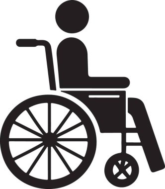 Web siteleri ve Uygulamalar için erişilebilir Tekerlekli Sandalye Silüet Simgesi Simgesi