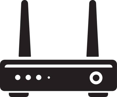 anten yönlendirici wifi simgesi katı biçimde