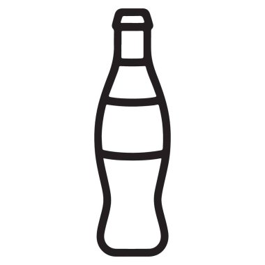 Şişe ikonu. Beyaz arkaplanda izole edilmiş web tasarımı için özet içecek vektör simgesi