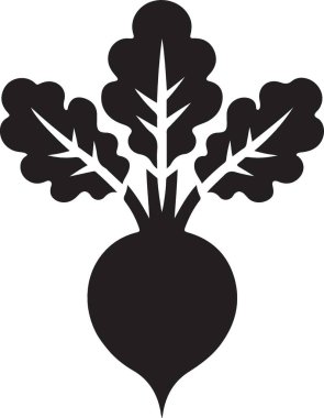 Lezzetli Pancar Silueti Çizimi Canlı Sebze Simgesi Tasarımlarınız İçin