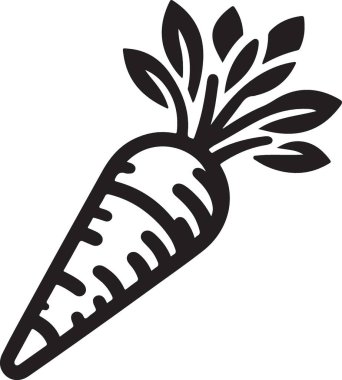 Taze havuç sebzesinin enfes bir silueti.