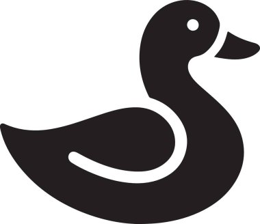 Ördek düz vektör simgesi