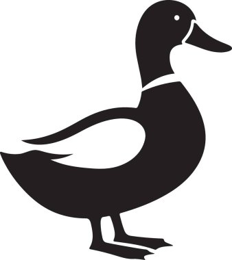 Kaz. Web simgesi basit illüstrasyon