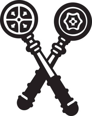 Antik Seremoni Mace Mace Görüntü Bir Vektör Grafik Tasarımı