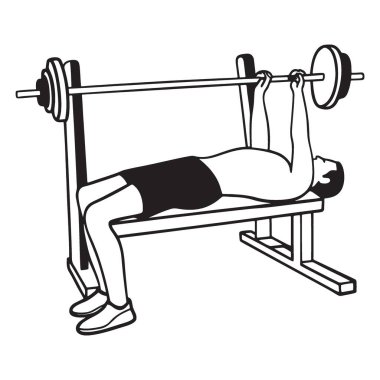 Spor salonunda halter egzersizi yapan genç adam.