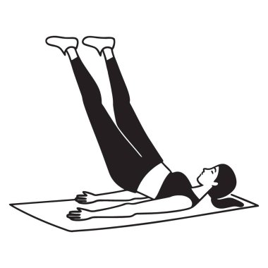 Egzersiz yapan genç kadın.