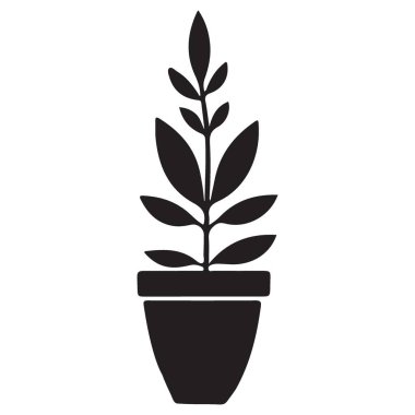 Bitki simge vektör işareti ve beyaz arka plan üzerinde izole sembolü,