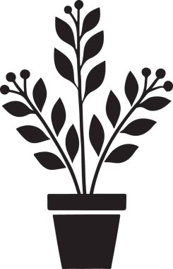 esrar bitkisi simgesi taslak biçiminde