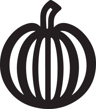 Sonbahar Tasarımları İçin Mükemmel Bir Balkabağının Basit Siyah Silüeti