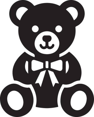 Ayı oyuncak vektör simgesi