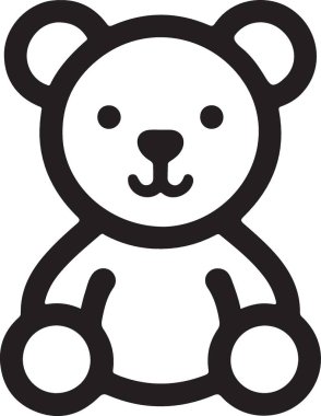 Ayı simgesi, vektör illüstrasyonu