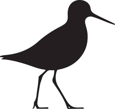 Silüet kuşun vektör çizimi