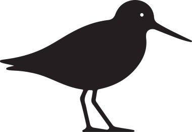 Kuş yassı simgesi, vektör illüstrasyonu