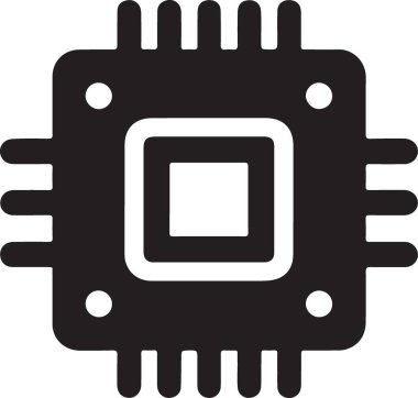 çip çipi simgesi. Web tasarımı için çip vektör simgelerinin basit çizimi
