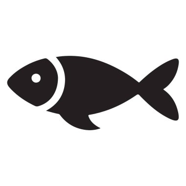 balık simgesi vektör illüstrasyonu