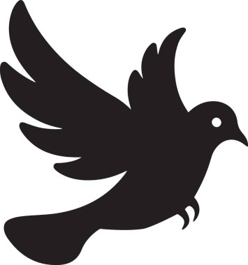 Kuş ikonu, vektör illüstrasyonu. kuş