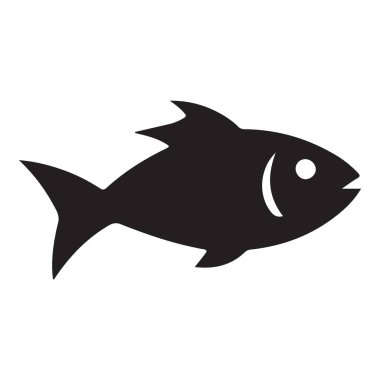 balık simgesi vektör illüstrasyonu