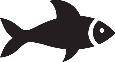 Balık. Web simgesi basit illüstrasyon