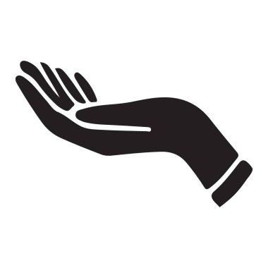 Açık el, cömertliği, fedakarlığı ve adağı simgeleyen basit ama güçlü bir siyah siluet çizimi. Bağış, destek ya da rehberlikle ilgili tasarımlar için ideal.