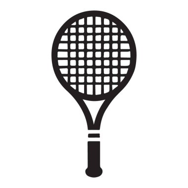 Temiz bir tenis raketi silueti, sporla ilgili projeler, fitness malzemeleri ya da atletik markalaşma için harika. Raket grafiği gerektiren her tasarım için mükemmel.