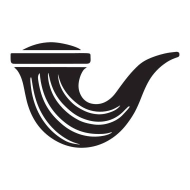 Bu vektör grafiğinde eski tarz bir sigara piposu çiziminin silueti var. Çeşitli yaratıcı projeler için uygun zamansız bir tasarım ögesi.