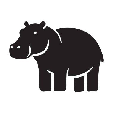 Çocuk kitapları, hayvanat bahçesi temalı tasarımlar ve vahşi yaşam projeleri için uygun büyüleyici bir hipopotam çizimi. Yaratıcı tasarımlar için klasik bir vektör. Yüksek çözünürlüklü resim.