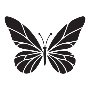 Karmaşık kanat desenleri olan bir kelebeğin ayrıntılı çizimi. Doğanın, dönüşümün ve özgürlüğün güzel bir temsili..