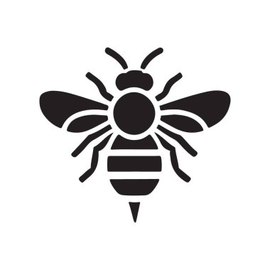 Bal, doğa, tozlaşma ve çevresel temalarla ilgili tasarımlar için mükemmel bir siluet vektör görüntüsü. Yüksek kaliteli bir vektör illüstrasyonu.