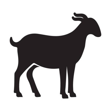 Ayakta duran bir keçinin basit bir silüeti. Çiftlikle ilgili tasarımlar, hayvan temaları veya temiz çizgileri olan eğitim kaynakları için mükemmel..