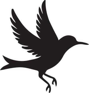 Etrafta gezinen bir sinekkuşunun ayrıntılı siluet vektör çizimi. Doğadan esinlenilmiş tasarımlar, botanik temalar, narin sanat eserleri ya da görsellerinize biraz zarafet katmak için ideal..