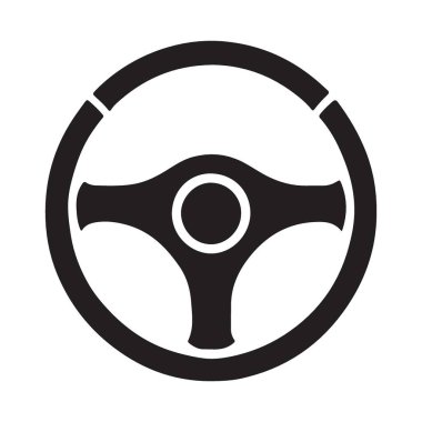 Direksiyon simidinin basit ama etkili bir çizimi. Otomotiv endüstrisi tasarımlarında, araç reklamlarında veya ulaşımla ilgili grafiklerde kullanım için ideal.