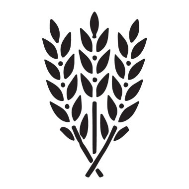 Buğday saplarının bir çizimi, hasat ve tarımsal sembolizmi temsil ediyor. Çiftçilik ve gıda temalı tasarımlar için kullanışlı.