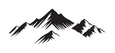 Bu manzaralı dağ silueti vektör illüstrasyonunu keşfedin. Logolar, seyahat broşürleri ya da sanat eserlerine kırsal bir hava katmak için ideal. Seyahat ve macera için harika..