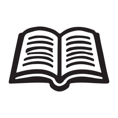 Bilgi, öğrenme ve hikayeleri sembolize eden açık bir kitabın tasviri. Eğitim projeleri, kitap kapakları, kütüphane web siteleri ve okur yazarlığı desteklemek için harika.
