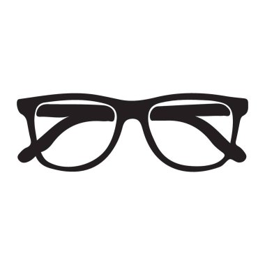 Klasik gözlük vektör çizimi. Gösterişli, siyah bir siluet vizyon, zeka ya da tarzı temsil etmek için mükemmel. Herhangi bir tasarım projesi için bu çok yönlü grafiği kullan.