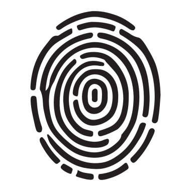 Biyometrik kimlik doğrulama, güvenlik ve kimlik tanımlama teknolojisini temsil eden bir parmak izi tasviri. Güvenli erişim ve dijital kimlikle ilgili kavramları göstermek için mükemmel.