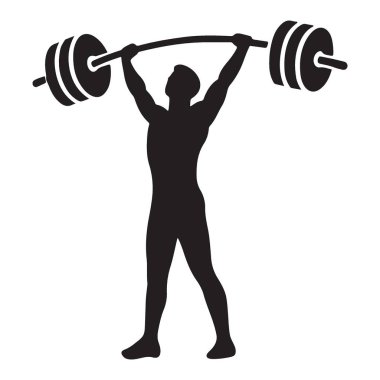 Haltercinin bu silüet vektör görüntüsünü halteri kaldırırken güçlü bir şekilde indir. Spor blogları, spor terfileri ve sporla ilgili tasarımlar için mükemmel..