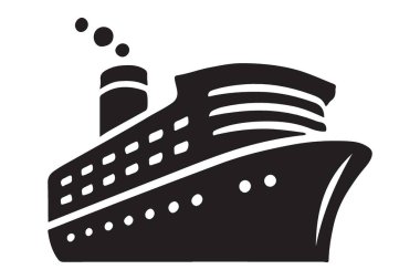 Seyahat ve macera temalı tasarımlar için ideal bir yolcu gemisinin yüksek kaliteli vektör silueti çizimini keşfedin. Logolar, posterler ve tanıtım grafikleri için mükemmel. Şimdi indir ve projelerinde kullan..