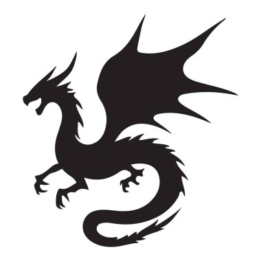 Yükselen bir ejderha silueti görüntüsü, sanat eseri fantastik bir dokunuş eklemek için mükemmel. Oyunlar, kitap çizimleri ve eşsiz tasarımlar için harikadır..