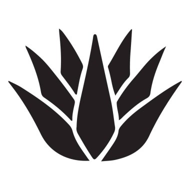 Dikenli agave bitki siluetinin vektör grafik çizimi. Herhangi bir projeye bir parça çöl eklemek için harika, markalaşmadan sanat baskılarına, çıtır çıtır, profesyonel görünümü korumak için..