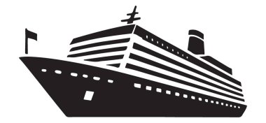 Bu yolcu gemisi çizimiyle bir deniz yolculuğuna çıkın. Seyahat acenteleri ve okyanus maceraları ve lüks seyahatler için mükemmel..